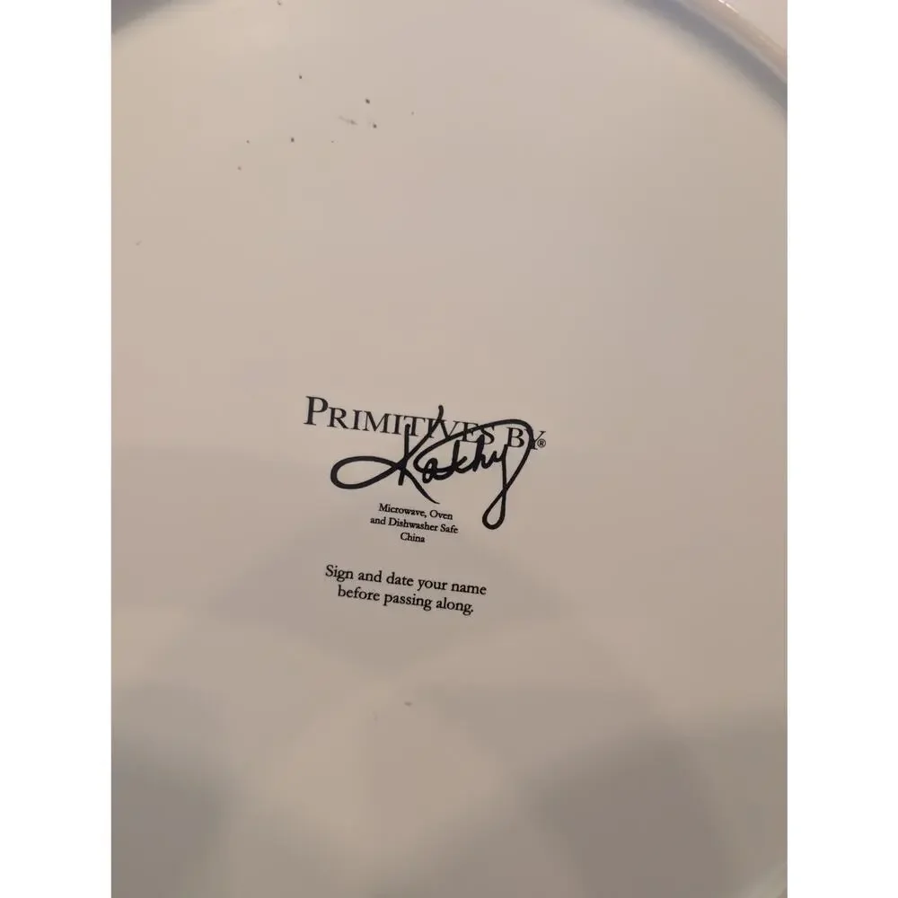 Primitives by Kathy Blessing Plate - Beehive and Sunflower Stoneware 12
